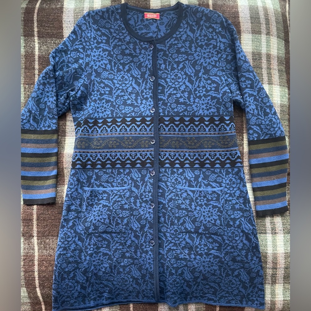 Oleana Silk Road Cardigan - Made in Norway